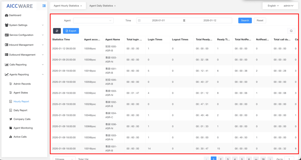 Daily Report - 操作畫面 1